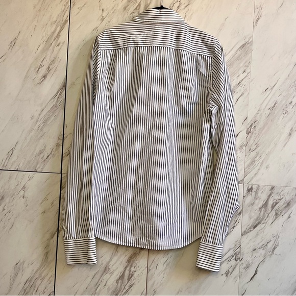 Hollister Stripe Cotton Button Up Shirt SZ M - Picture 5 of 7